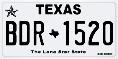 TX license plate BDR1520