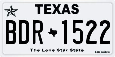 TX license plate BDR1522