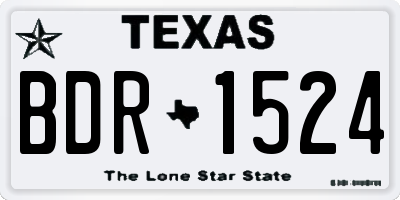 TX license plate BDR1524