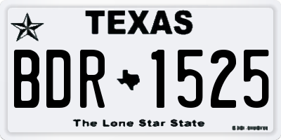 TX license plate BDR1525