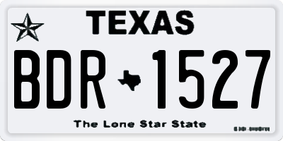 TX license plate BDR1527