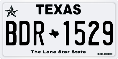 TX license plate BDR1529