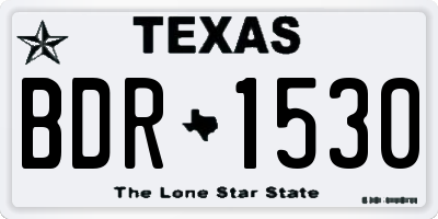 TX license plate BDR1530