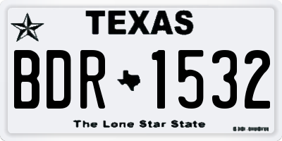 TX license plate BDR1532