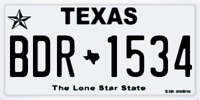TX license plate BDR1534
