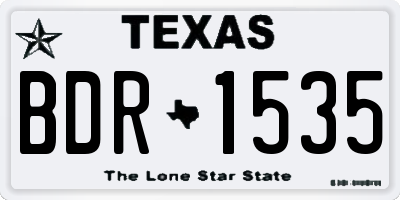 TX license plate BDR1535