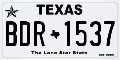 TX license plate BDR1537