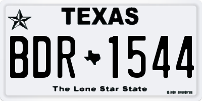 TX license plate BDR1544