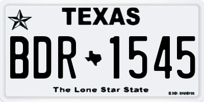 TX license plate BDR1545