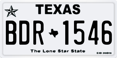TX license plate BDR1546