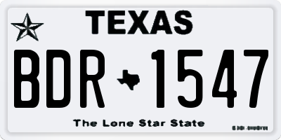 TX license plate BDR1547