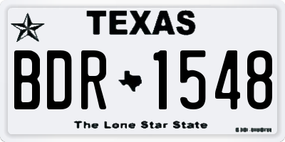 TX license plate BDR1548
