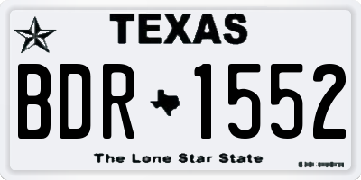 TX license plate BDR1552