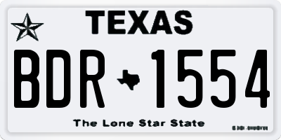 TX license plate BDR1554