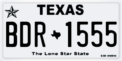 TX license plate BDR1555