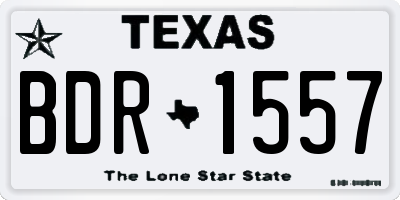 TX license plate BDR1557
