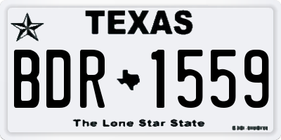 TX license plate BDR1559