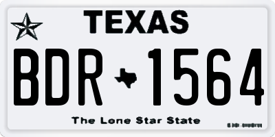 TX license plate BDR1564