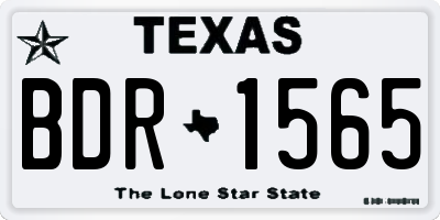 TX license plate BDR1565