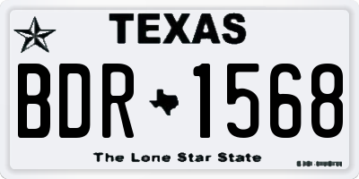 TX license plate BDR1568