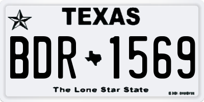 TX license plate BDR1569