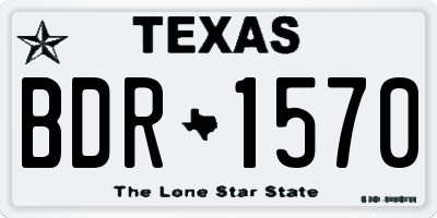 TX license plate BDR1570