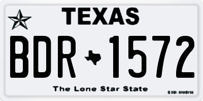 TX license plate BDR1572