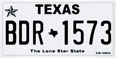 TX license plate BDR1573