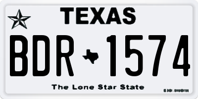 TX license plate BDR1574