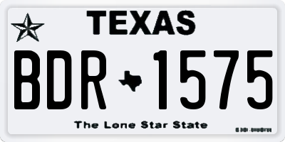 TX license plate BDR1575