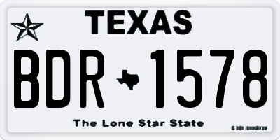TX license plate BDR1578