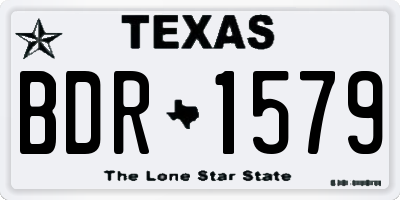 TX license plate BDR1579