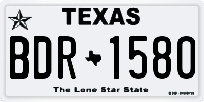 TX license plate BDR1580