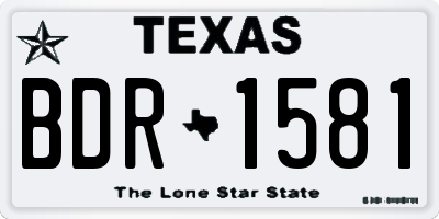 TX license plate BDR1581