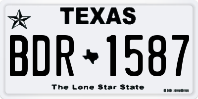 TX license plate BDR1587