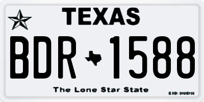 TX license plate BDR1588