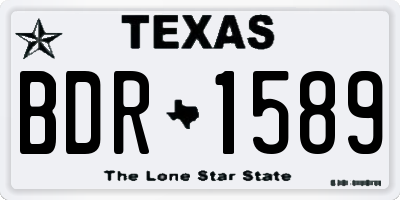 TX license plate BDR1589