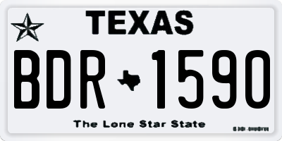 TX license plate BDR1590