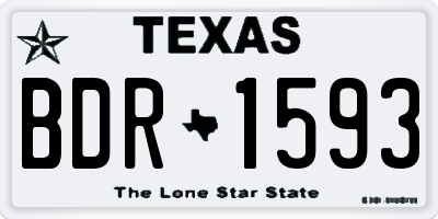 TX license plate BDR1593