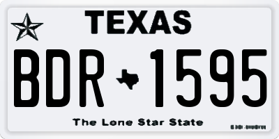 TX license plate BDR1595