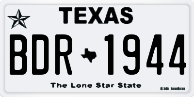 TX license plate BDR1944