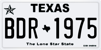 TX license plate BDR1975