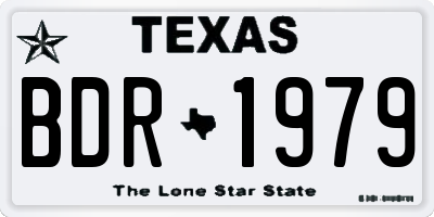 TX license plate BDR1979