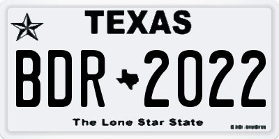 TX license plate BDR2022