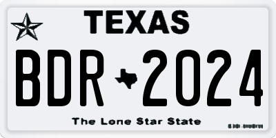 TX license plate BDR2024
