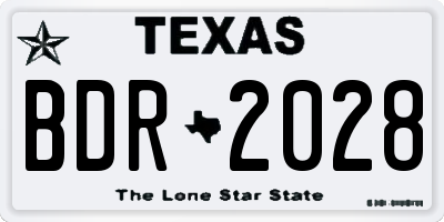 TX license plate BDR2028