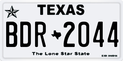 TX license plate BDR2044