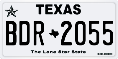 TX license plate BDR2055