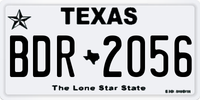 TX license plate BDR2056
