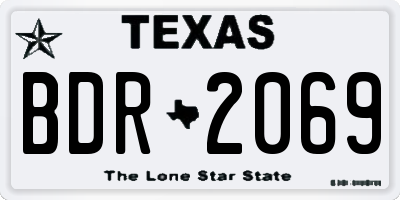 TX license plate BDR2069